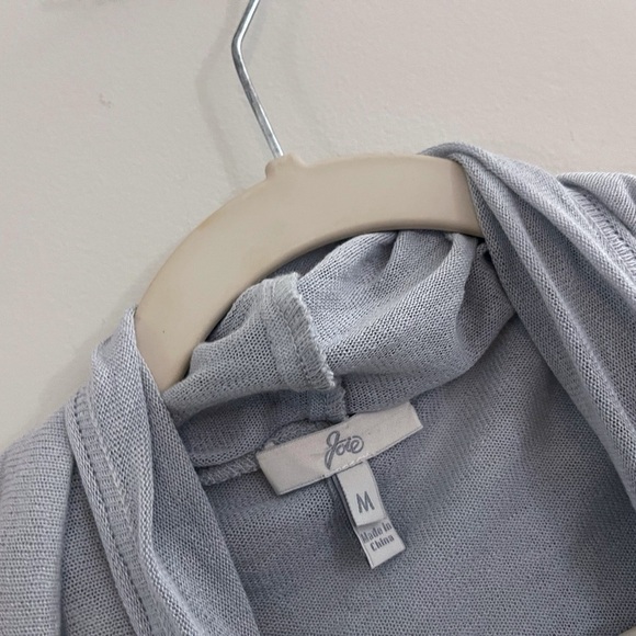 Joie Linen Silk Light Gray Open Front High Low Cardigan Medium Romance - Picture 3 of 7